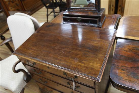 A George III mahogany chest, W.2ft 7in. D.1ft 9in. H.2ft 9in.